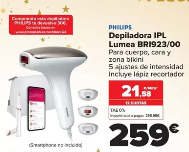 Oferta de Philips - Depiladora Ipl  Lumea Bri92300 por 259€ en Carrefour