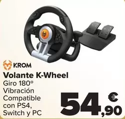 Oferta de Krom - Volante K-wheel por 54,9€ en Carrefour