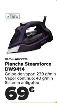 Oferta de Rowenta - Plancha Steamforce DW9414 por 69€ en Carrefour