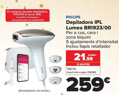 Oferta de Philips - Depiladora Ipl  Lumea Bri92300 por 259€ en Carrefour