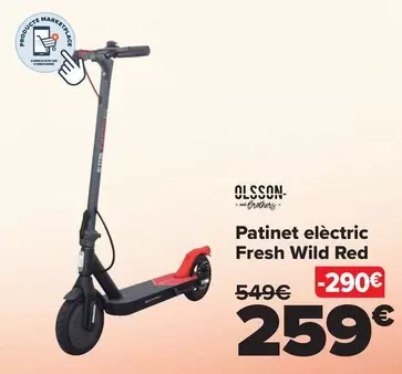 Oferta de Olsson - Patinete Eléctrico Fresh Wild Red por 259€ en Carrefour