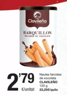 Oferta de Clavileño - Neules Farcides De Xocolata por 2,79€ en SPAR Fragadis