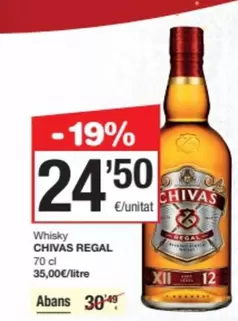 Oferta de Chivas Regal - Whisky por 24,5€ en SPAR Fragadis