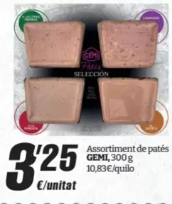 Oferta de Gemi - Assortiment De Pates por 3,25€ en SPAR Fragadis