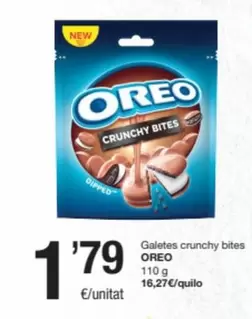 Oferta de Oreo - Galetes Crunchy Bites por 1,79€ en SPAR Fragadis