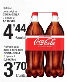 Oferta de Coca-Cola - Refresc Cola Original por 4,44€ en SPAR Fragadis