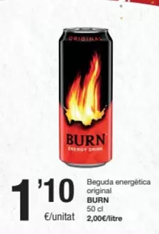 Oferta de Burn - Beguda Energètica Original por 1,1€ en SPAR Fragadis