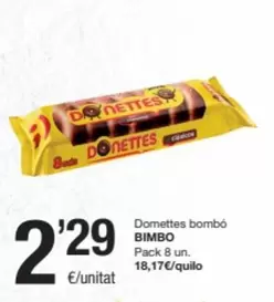 Oferta de Donettes - Domettes Bombo por 2,29€ en SPAR Fragadis