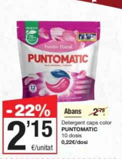 Oferta de Punto Matic - Detergent Caps Color por 2,15€ en SPAR Fragadis