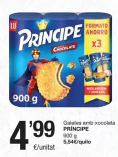 Oferta de Príncipe - Galetes Amb Xocolata por 4,99€ en SPAR Fragadis