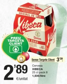 Oferta de Xibeca - Cervesa por 2,89€ en SPAR Fragadis