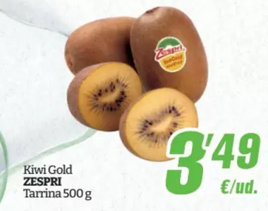 Oferta de Zespri - Kiwi Gold Tarrina por 3,49€ en SPAR Fragadis