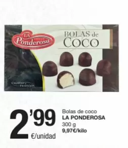 Oferta de La Ponderosa - Bolas De Coco por 2,99€ en SPAR Fragadis