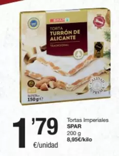 Oferta de Spar - Tortas Imperiales por 1,79€ en SPAR Fragadis