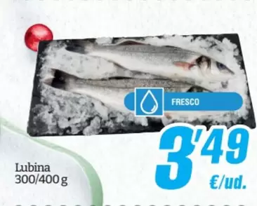 Oferta de Lubina por 3,49€ en SPAR Fragadis