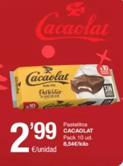 Oferta de Cacaolat - Pastelitos por 2,99€ en SPAR Fragadis