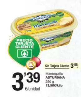 Oferta de La Asturiana - Mantequilla por 3,39€ en SPAR Fragadis