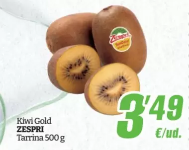 Oferta de Zespri - Kiwi Gold Tarrina por 3,49€ en SPAR Fragadis