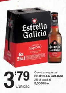 Oferta de Estrella Galicia - Cerveza Especial por 3,79€ en SPAR Fragadis