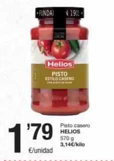 Oferta de Helios - Pisto Casero por 1,79€ en SPAR Fragadis