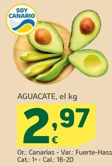 Oferta de Aguacate por 2,97€ en HiperDino