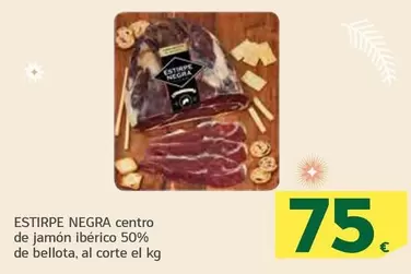 Oferta de Estirpe Negra - Centro De Jamon Iberico 50% De Bellota por 75€ en HiperDino