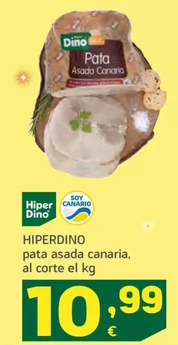 Oferta de Hiperdino - Pata Asada Canaria, Al Corte por 10,99€ en HiperDino