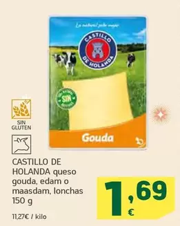 Oferta de Castillo De Holanda - Queso Gouda, Edam O Maasdam, Lonchas por 1,69€ en HiperDino