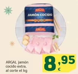 Oferta de Argal - Jamon Cocido Extra Al Corte  por 8,95€ en HiperDino