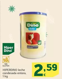 Oferta de Hiperdino - Leche Condesada Entera por 2,59€ en HiperDino