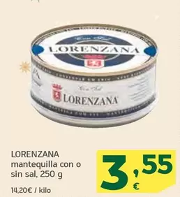 Oferta de Lorenzana - Mantequilla Con O Sin Sal por 3,55€ en HiperDino