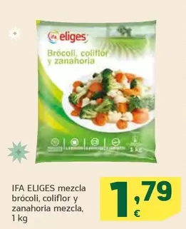 Oferta de Ifa Eliges - Mezcla Brócoli, Coliflor Y Zanahoria Mezcla por 1,79€ en HiperDino