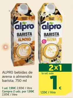 Oferta de Alpro - Bebidas De Avena O Almendra Barista por 1,99€ en HiperDino