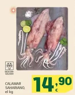 Oferta de Calamar Sahariano por 14,9€ en HiperDino