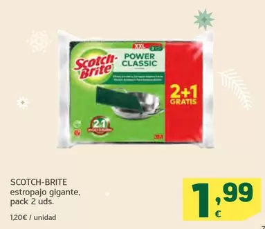 Oferta de Scotch-Brite - Estropajo Gigante por 1,99€ en HiperDino