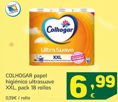 Oferta de Colhogar - Papel Higienico Ultrasuave XXL por 6,99€ en HiperDino