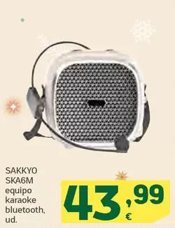 Oferta de Sakkyo - SKA6M Equipo Karaoke Bluetooth  por 43,99€ en HiperDino