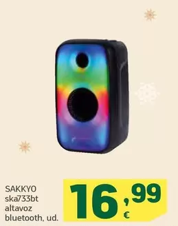 Oferta de Sakkyo - SKA733NT Altavoz Bluetooth por 16,99€ en HiperDino