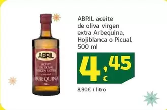 Oferta de Abril - Aceite De Oliva Virgen Extra Arbequina Hojiblanca O Picual por 4,45€ en HiperDino