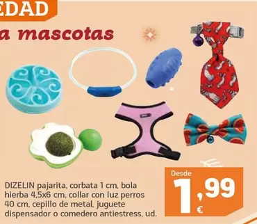 Oferta de Dizelin - Pajarita, Corbata 1 Cm, Bola Hierba 4.5x6 Cm por 1,99€ en HiperDino