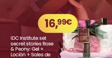 Oferta de IDC - Institute Set Secret Stories Rose & Peony Gel + Locion + Sales De por 16,99€ en Clarel