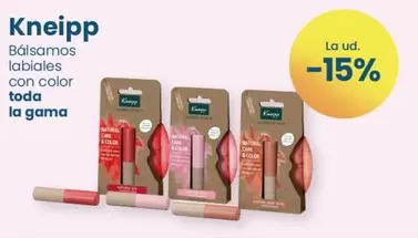 Oferta de Care - Kneipp Bálsamo labiales con color toda la gama en Clarel