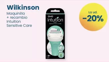 Oferta de Wilkinson - Maquinilla + Recambio Intuition Sensitive Care en Clarel