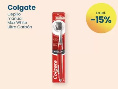 Oferta de Colgate - Cepillo Manual Max White Ultra Carbon en Clarel