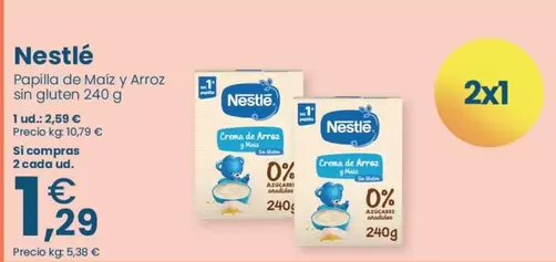 Oferta de Nestlé - Papilla De Maiz Y Arroz Sin Gluten por 1,29€ en Clarel