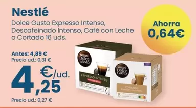 Oferta de Nestlé - Dolce Gusto Expresso Intenso por 4,25€ en Clarel