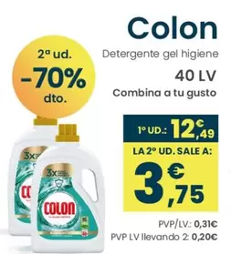 Oferta de Colon - Detergente Gel Higiene por 12,49€ en Clarel