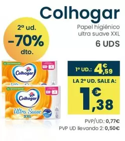 Oferta de Colhogar - Papel Higienico Ultra Suave Xxl por 4,59€ en Clarel