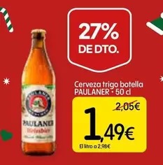 Oferta de Paulaner - Cerveza Trigo Botella por 1,49€ en Dialprix