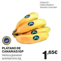 Oferta de Plátano De Canarias Igp por 1,65€ en Supercor